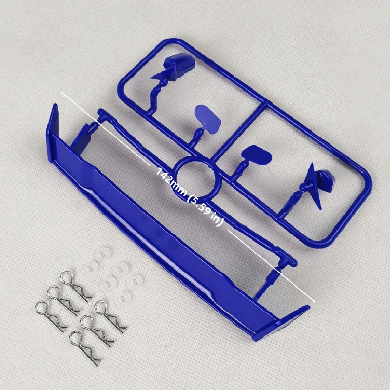 1/10 Scale RC Car Plastic Rear Wing Spolier Side-View Mirrors Wipers Drift On Road Touring Model Hobby