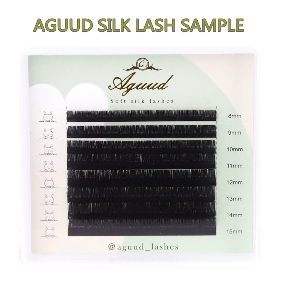 

AGUUD 8 Rows Premium Quality Volume Lashes Tray Sale Sample Eyelashes Extensions Individual 8-15mm Mix Volume Lash Extension