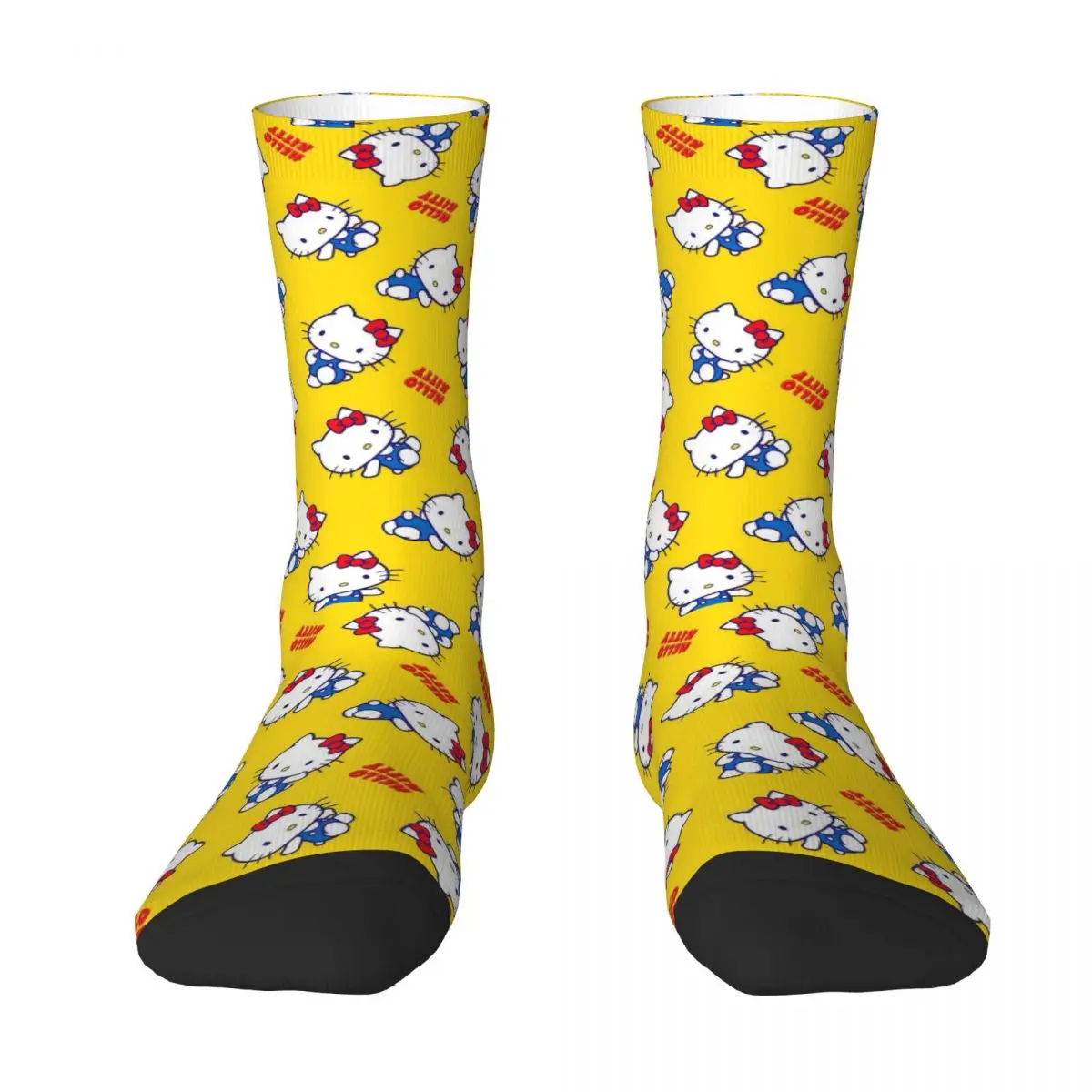 Fashion Male Men Socks Casual Hello Kitty Cartoon Cute Sock Polyester Graphic Women Sock Spring Summer Autumn Winter