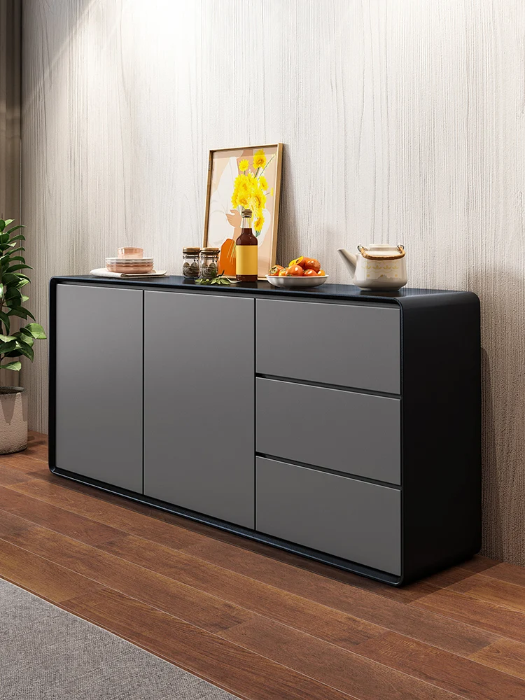 Modern minimalist sideboard living room black tea cabinet Nordic kitchen locker storage cabinet