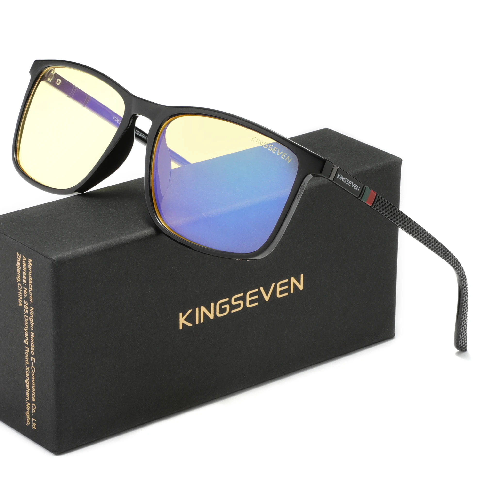 KINGSEVEN Blauw Licht Blokkeren Bril Transparante Lens Mannen/Vrouwen Anti-Blue Ray Brillen Studenten Dagelijks Telefoon Computer Brillen