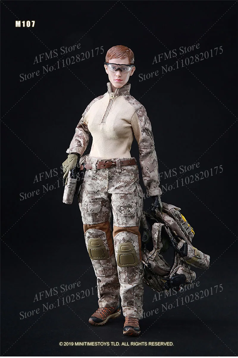 Collectible US SEAL Navy Special Force Military Dolls, Mini Times Brinquedos, Mulher Soldado Action Figure, M017, 1/6 Escala, 12"