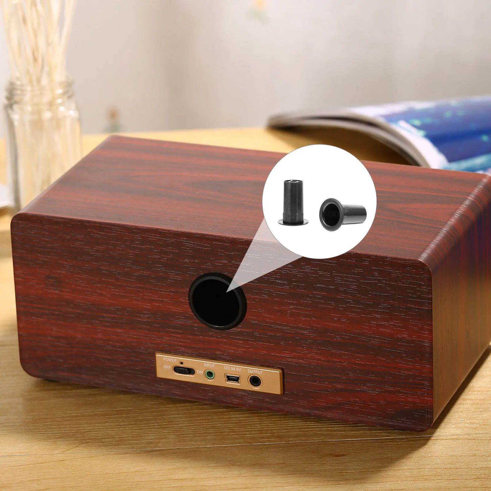 

8Pcs Plastic Speaker Port Tube ABS Bass Reflex Speaker Hole Outlet for Woofer Box Subwoofer Audio Cabinet Vent