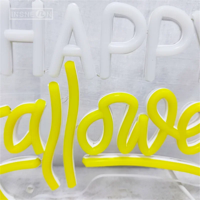 Joyeux Halloween néon LED signe Halloween mur LED décor néon signe personnalisé fête mur Art décoration cadeaux personnalisés veilleuse