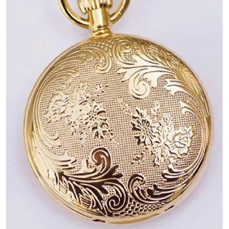 Factory Copper Gold Mechanical Large Pocket Watch Pocket Watch Flip Magnifying Glass