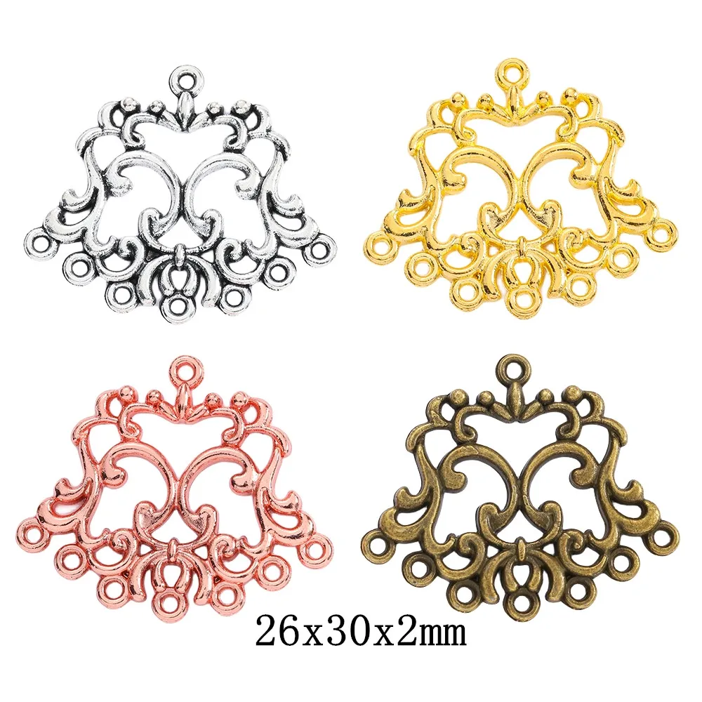 22pieces（Connector）vintage zinc alloy charm metal pendant DIY jewelry discovery making accessories2709