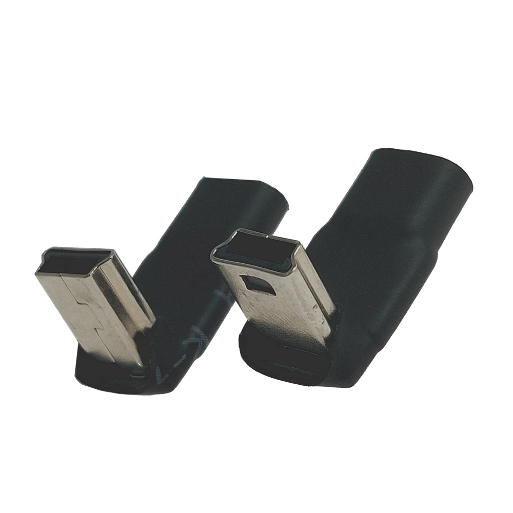 UP/DO/LE/RI Mini/Micro USB Type A ذكر إلى Micro USB B أنثى 90 درجة محول الزاوية اليسرى