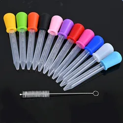 5ml Silicone Pipette Graduated Drip Dropper Food Grade Feeding Medicine Liquid Pipette Painting Paint Dropper Lab Supplies