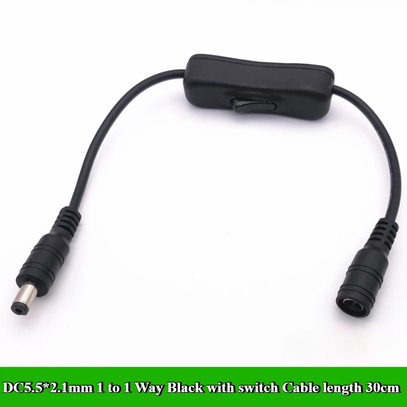 DC5.5*2.1mm 1 to 1/2/3/4/5/6/8 Way DC Power Splitter Cable 5V 12V Power Adapter Connector Cord For LED Strip Lights CCTV Camera