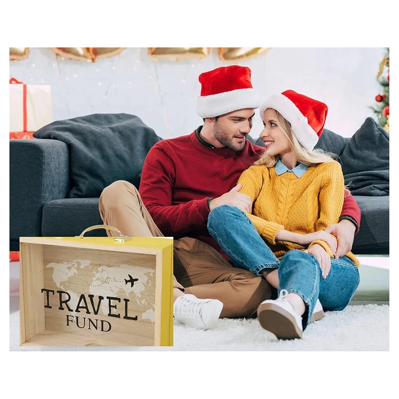 Travel Shadow Box, Ticket Shadow Box With Slot, 8Inch Memory Boxes For Keepsakes Yellow