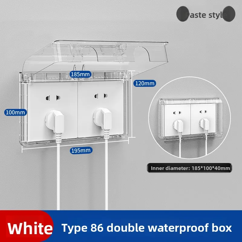 Ultra - thin Splash - Proof Box for Switches and Sockets - Waterproof, Anti - Electric Shock. Ideal for Bathroom