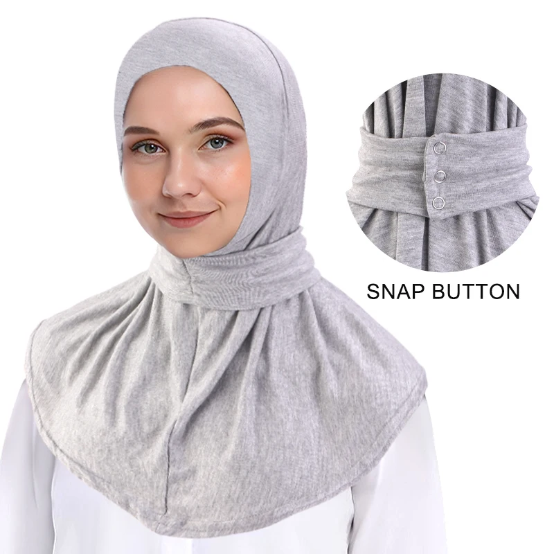 Modal cotton adjustable buckle headband Breathable and comfortable Muslim Women Turban Caps Women's Middle Eastern Headscarf