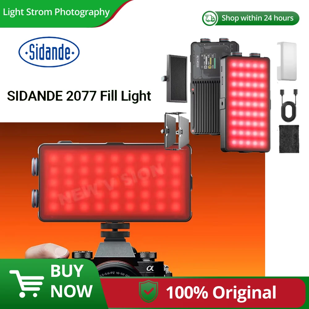 

SIDANDE 2077 RGB Light 2500-9900K Video Lights Mini LED Camera Light Lamp Photo Video Lighting for Youtube Tik tok