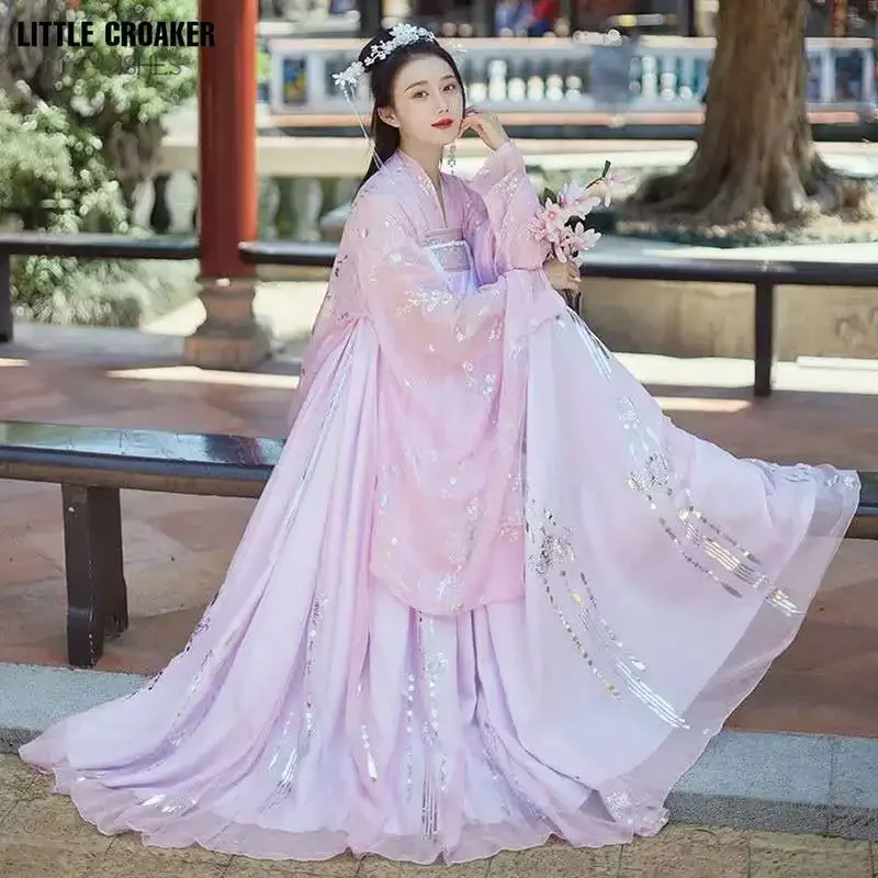 Summer Chinese Hanfu Princess Dress Women Fairy Folk with Kimono Female Dance Oriental Costume Chinese Clothes