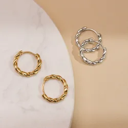 Real 925 Sterling Silver Minimalist Hemp flowers Earring for Women Punk Unisex Rock Hoop Earring Jewelry Accessories