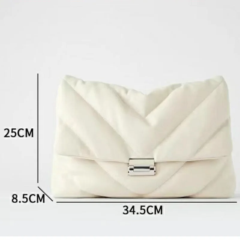 Female Shoulder Bags Korean Style White Advanced New Fashion Square Bag Chain Bags Women\'s Commuter Leisure Trend Crossbody Bags