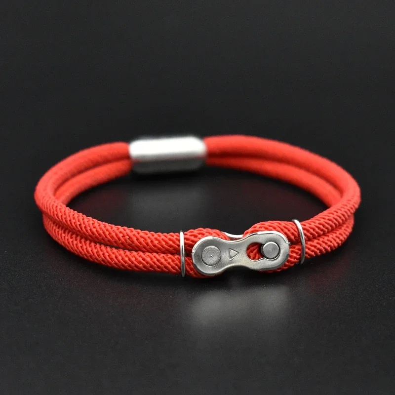 Mens Marine Stainless Steel Magnetic Clasp Bracelet Double Layer Milan Rope Nautical Braslet for Hombre Brazalete Accessories