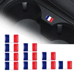 10pcs Epoxy France Flags Sticker Car Interior Decoration Decal for Volkswagen VW Rline Golf 6 7 Polo Passat Tiguan Jetta Badge