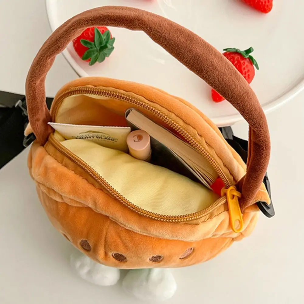 

Кавайная сумка с картофелем фри, пушистая сумка через плечо, мультяшная сумка для гамбургеров, большая сумка, сумка на плечо, детская