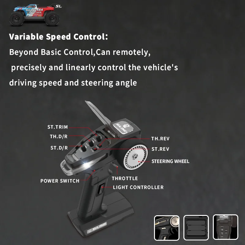 รถบังคับวิทยุ SCYvsSULONG-C5 1:16 2.4G พร้อมไฟ LED ขับเคลื่อน 4 ล้อ สำหรับขับขี่ออฟโรด ของเล่นรถบังคับสำหรับเด็ก