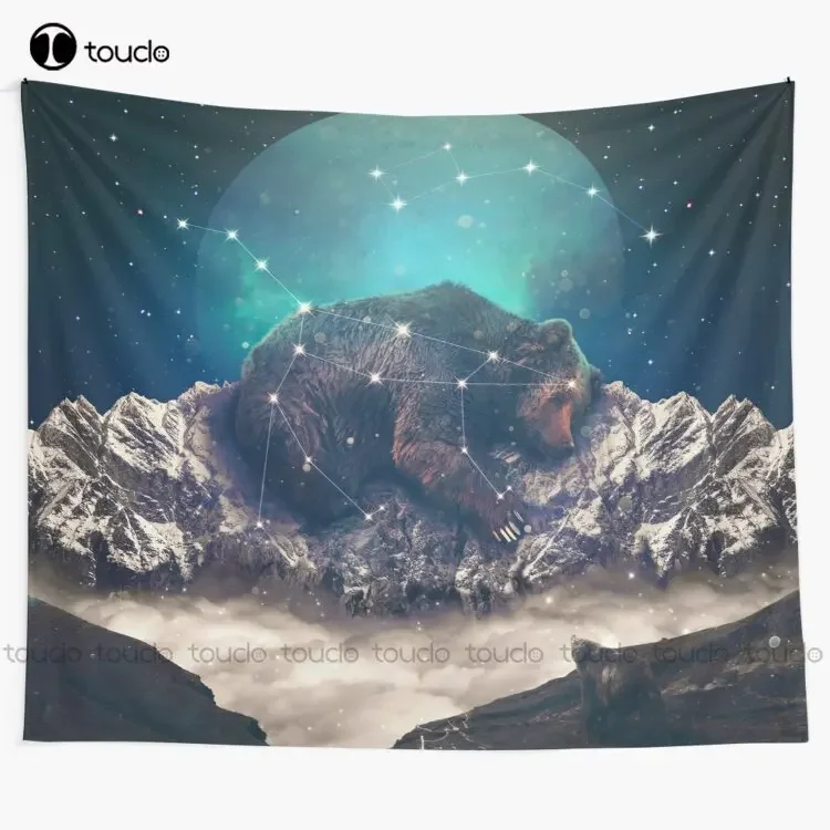 Under The Stars | Ursa Major Tapestry Yellow Tapestry Tapestry Wall Hanging For Living Room Bedroom Dorm Room Home Decor