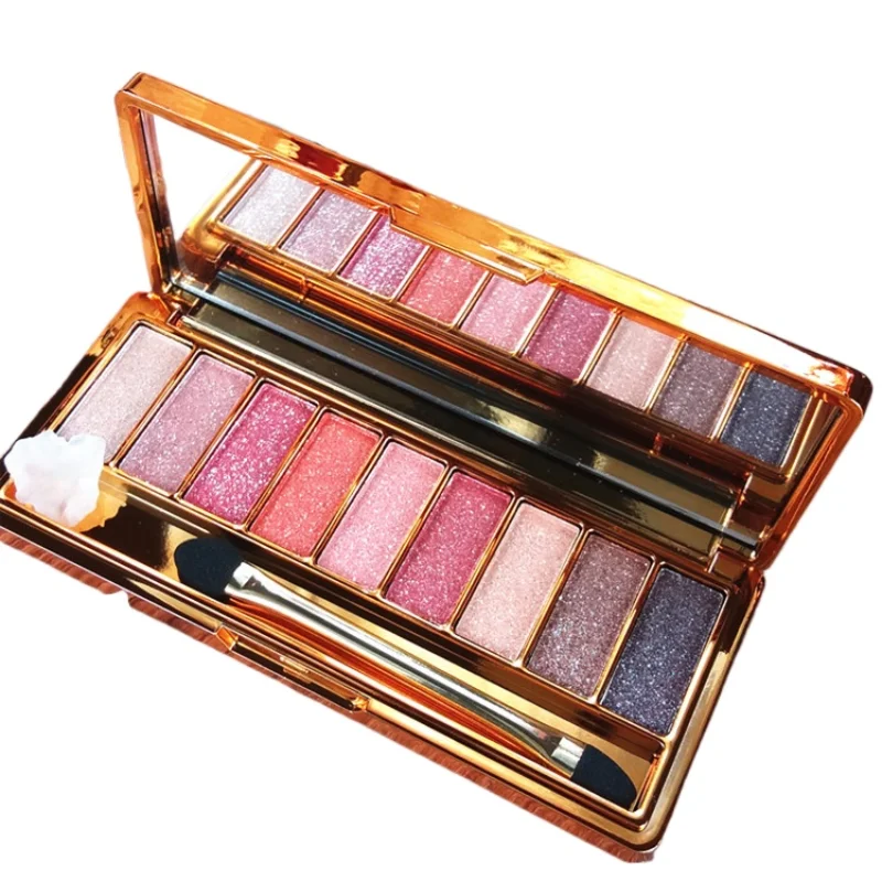 

~Bear Burst 9-color eyeshadow pearlescent glitter sequins flash to the end grapefruit color long-lasting non-smudging affordable