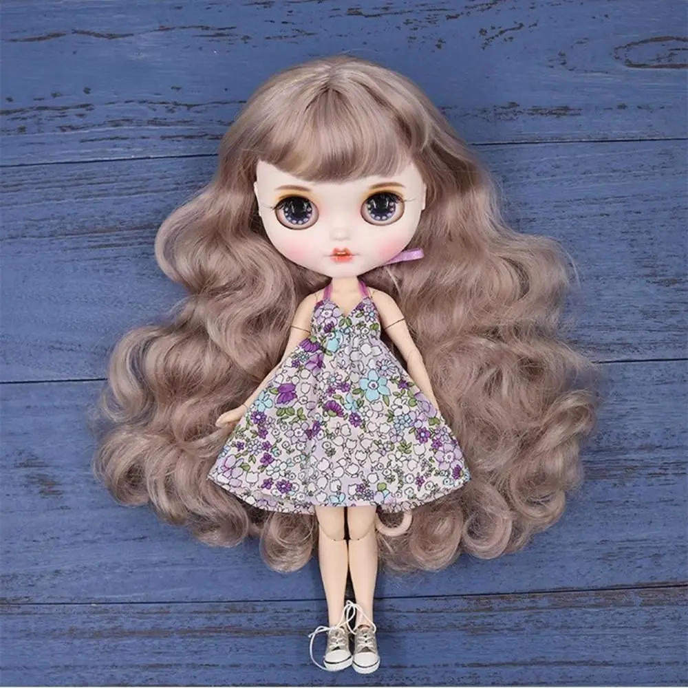 ファッション花柄ストラップドレスミニキュートプリンセスカラードレス DIY アクセサリーとバッグ付き azone ob22/24/27 人形用