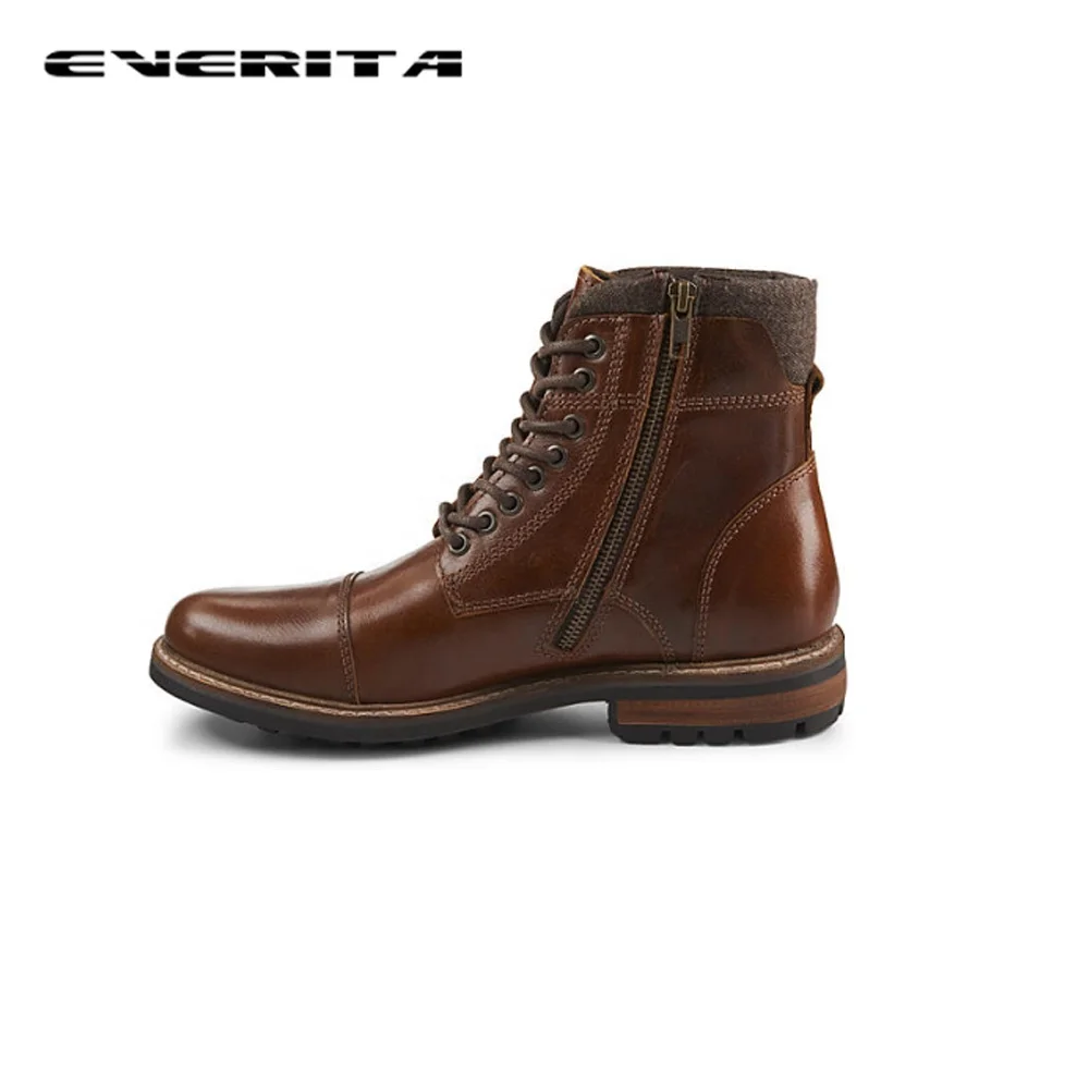 Men Vintage Lace-up Casual Leather Shoes Waterproof Leather Welt boots