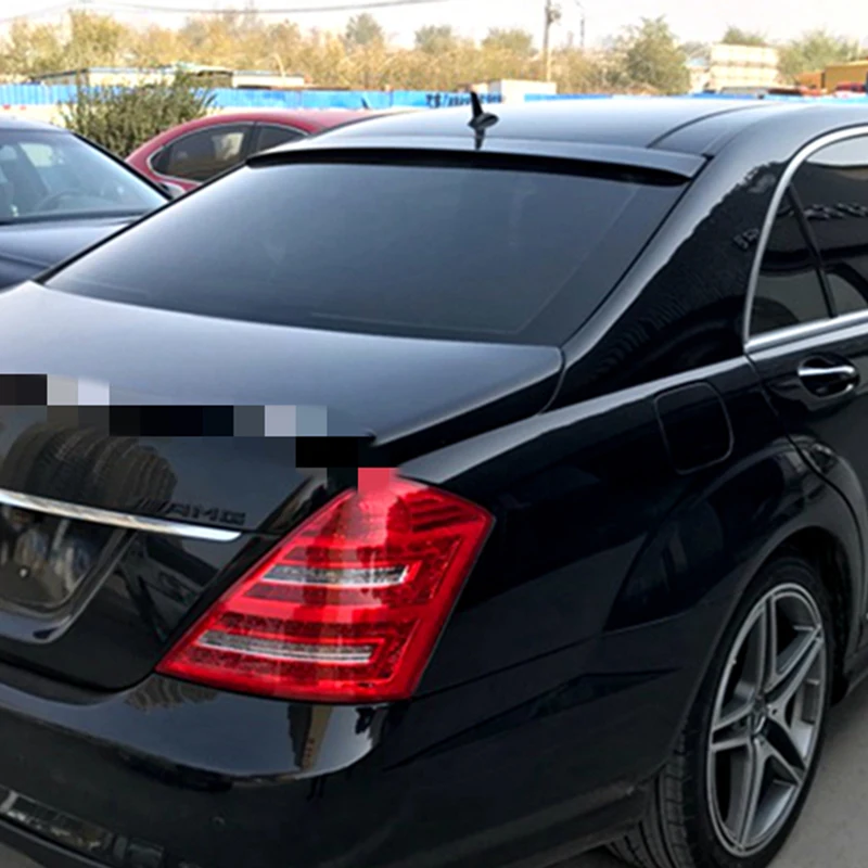 For Mercedes Benz S Class W221 2006--2012 Year Roof Spoiler Factory Style Rear Wing Body Kit Accessories ABS Plastic