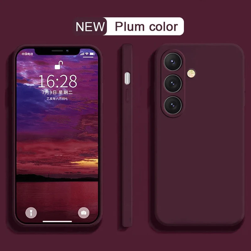 Telefoonhoesje Galaxy S25 S24 S23 Ultra hoesje Zacht vloeibaar siliconen Samsung Galaxy S25 S24 S23 S22 Ultra Plus S23Ultra S24Ultra hoesjes
