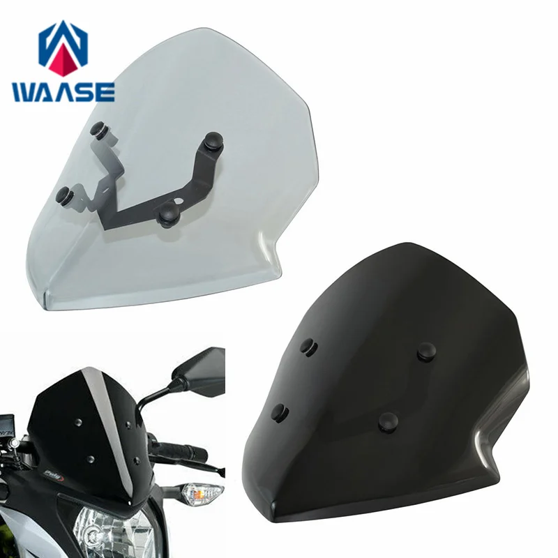 

WAASE лобовое стекло дефлектор ветра щит экран козырек стекло для Kawasaki Z125 Pro 2019 2020 2021 2022 2023
