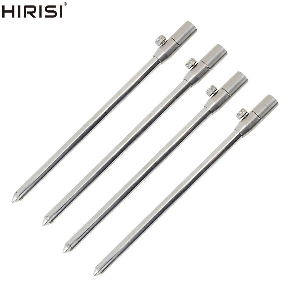 4 Pieces Carp Fishing Bank Sticks Stainless Steel Fishing Rod Pod Support Telescopic