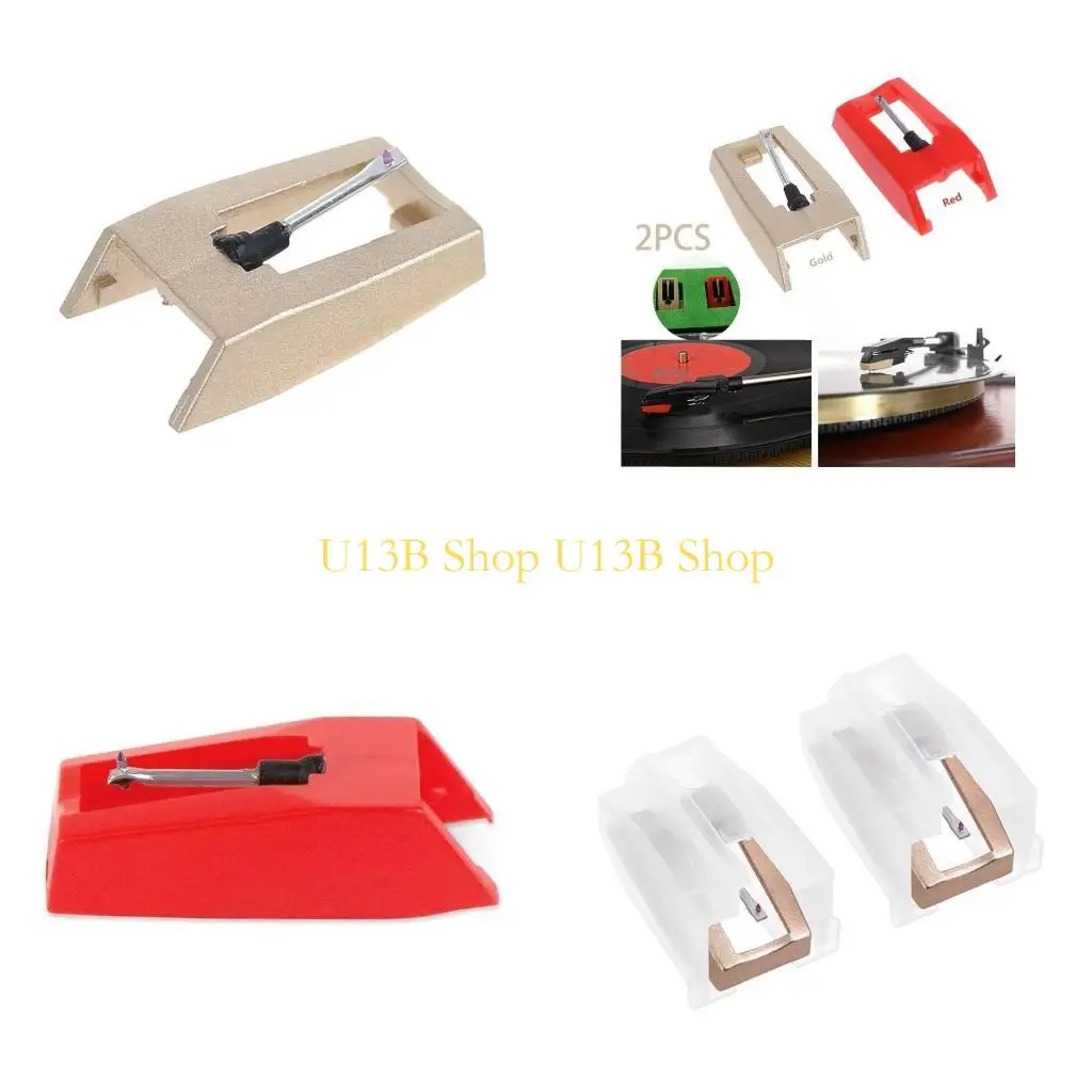 U13b 2pcs Vinil para Record Player A agulhas diamante da agulha para Sylvania Turnt