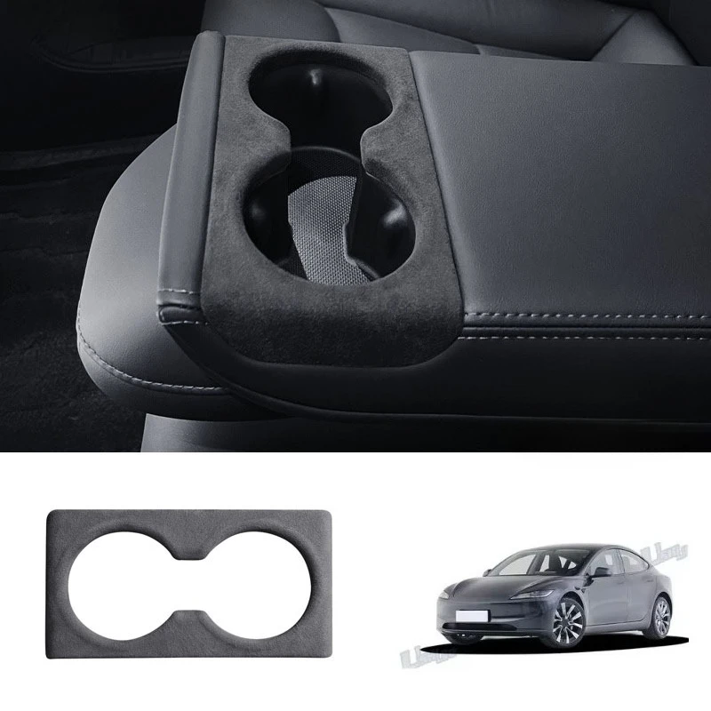 

For Tesla New Model 3 Hhighalnd 2024 2025 Ushilife Suede Rear Seat Cups Panel Cover Sheath Shell