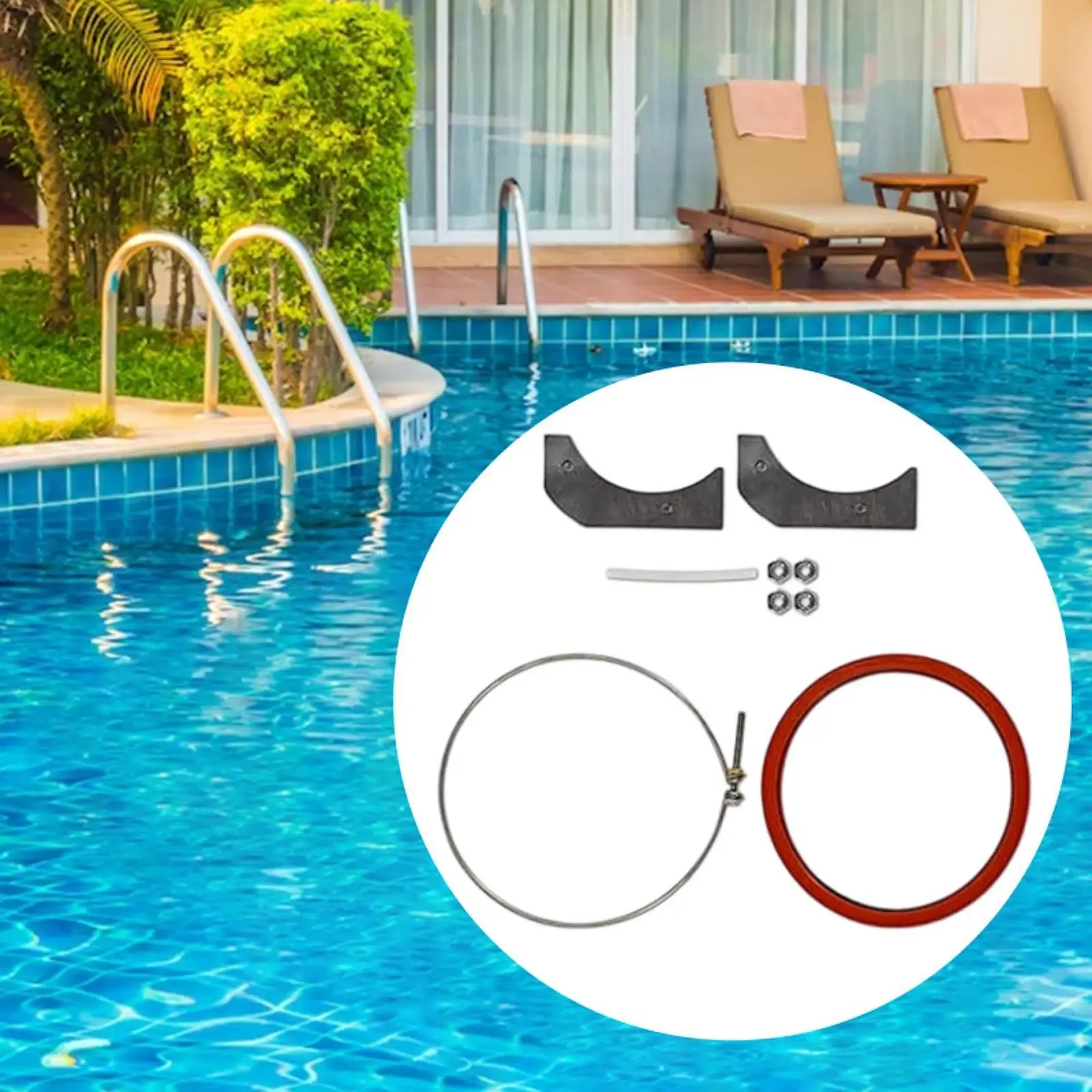 

Pool LED Light Accessories Kit, 619818Z, Spare Parts, Easy to Install Portable Replacement Professional High Performance