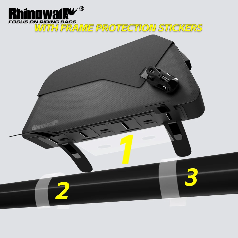 

Rhinowalk Bike Top Tube Bag Magnetic Flip IPX4 Waterproof For MTB Road Gravel Bicycle Frame Bag Bikepacking Cycling Paint-Safe