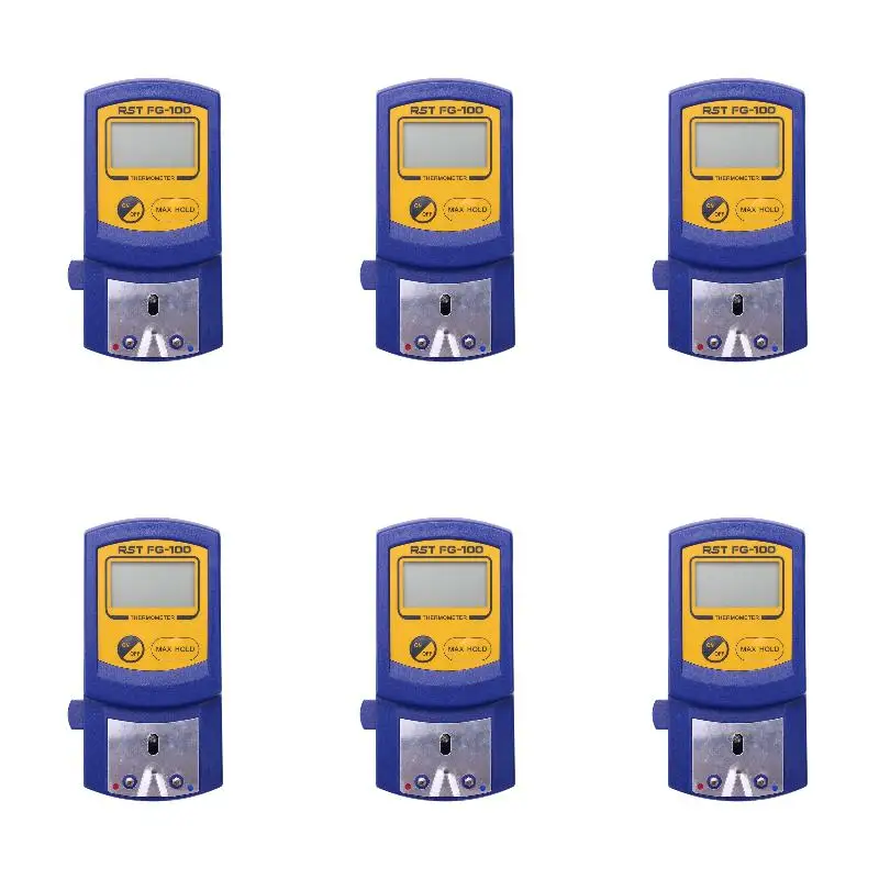 6Pack X(Soldering Iron Tips Thermometer FG-100 Digital Temperature Tester for Soldering Iron Tips+5pcs Lead Free Sensors 0-700C