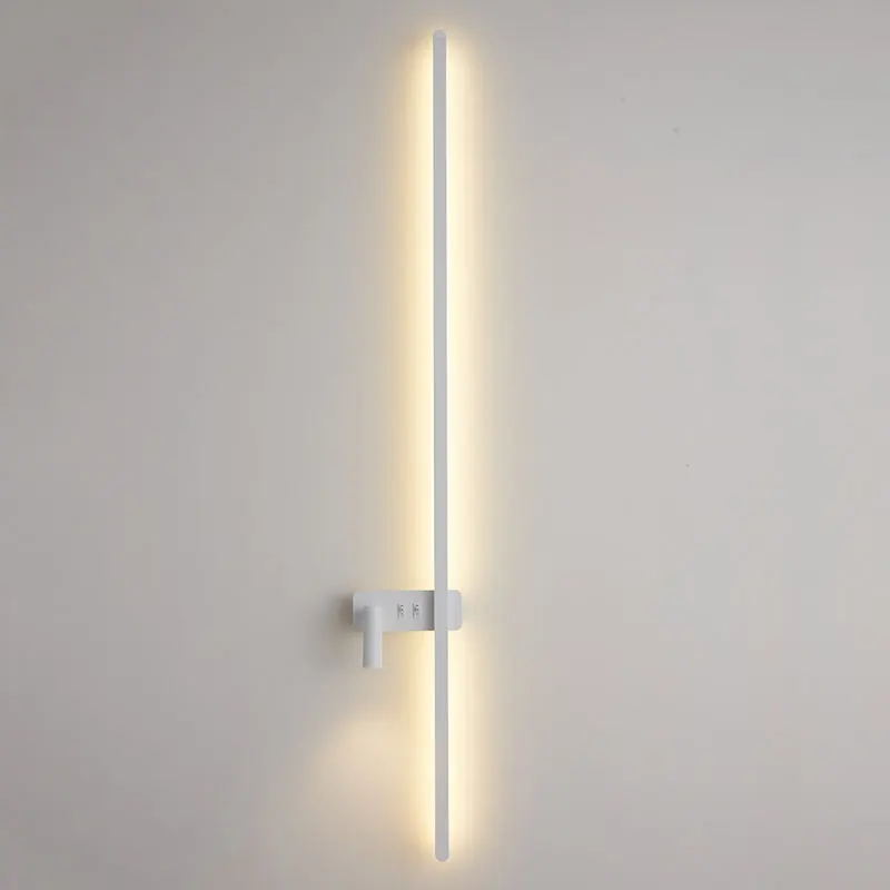 Luz LED de pared para interiores, candelabro de Fondo Nórdico moderno para sala de estar, sofá, lámpara con interruptor, iluminación de cabecera,