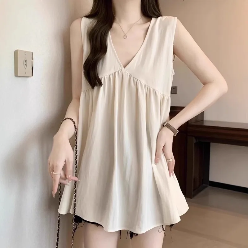 Mini abito da donna con scollo a V e finiture in pizzo Y2k anni '90 Abito scampanato fluido estivo estetico vintage per uscire Boho Coquette Abito a linea A