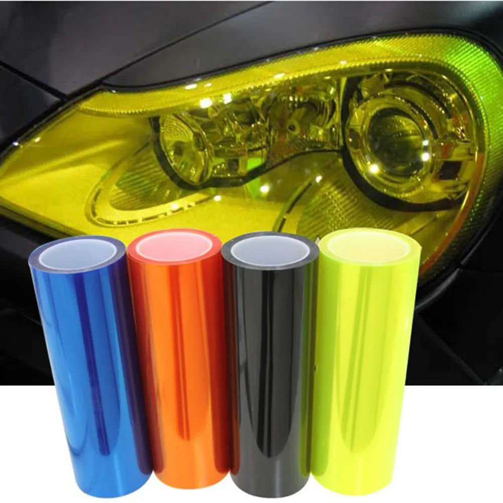 

High Transparency Car Headlight Film Smoke Tint Vinyl for Fog Lights Taillights Stretchable Heat Water Resistant Self Adhesive