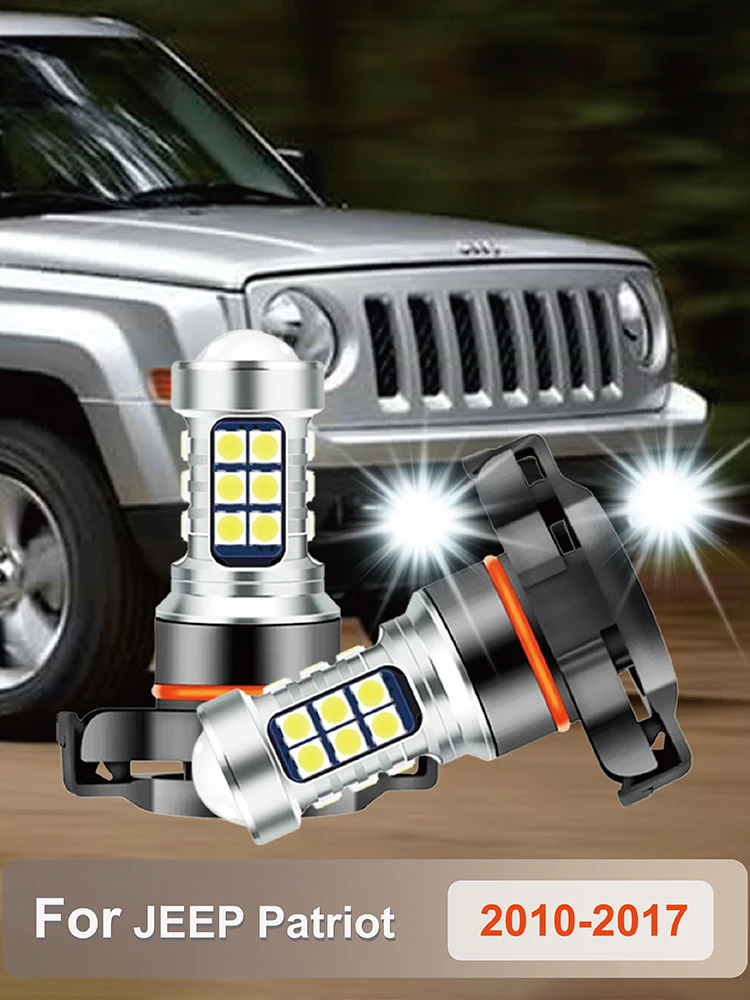 

2PCS LED Car Front Fog Light Bulbs Lamps 2504 PSX24W 12276 Accessories For Jeep Patriot 2010 2011 2012 2013 2014 2015 2016 2017