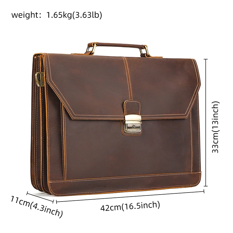 High Quality Laptop Briefcase Bag For Men Male 2026 New Arrivals Genuine Leather Briefcase Bag Real Cowskin Shoulder Bag Men