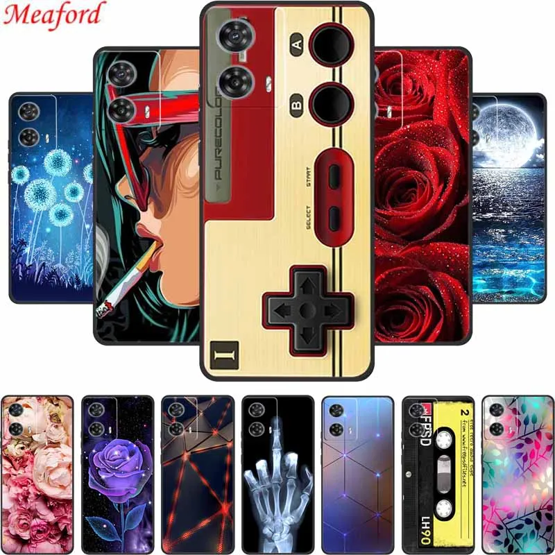 Phone Case For Motorola Moto Edge 2024 Back Cover Case Black Silicone Soft Coque For Motorola Edge 2024 Case 6.6\