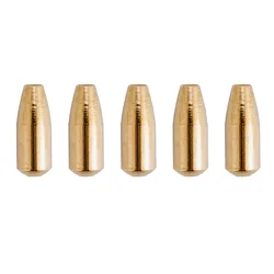 20pcs Brass Fishing Beads Weight Sinker Bullet Shape for Inline Spinner Spinnerbait Texas Rig Bass Trout Freshwater
