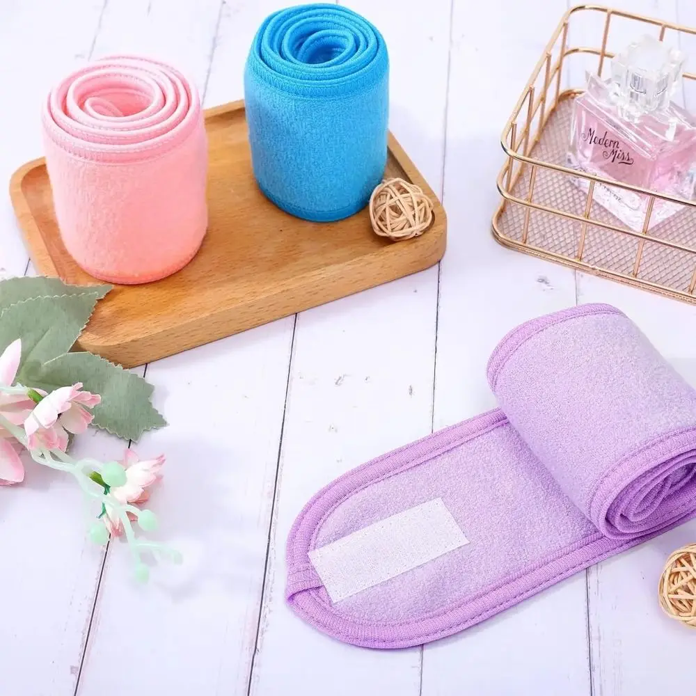 Nueva banda para la cabeza suave para mujer, banda ajustable para el cabello, diadema para SPA, accesorio de maquillaje, diademas faciales, baño