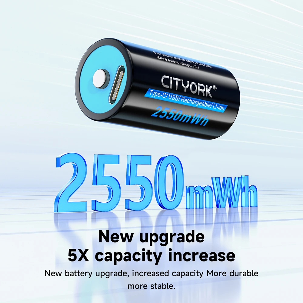 CITYORK baterai isi ulang daya USB 3.7V 16340 16350 baterai dapat diisi ulang RCR123 CR123A untuk Senter LED dengan kabel USB