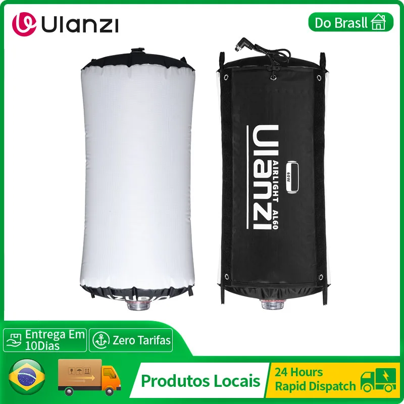Ulanzi AL60 AL120 أنبوب الهواء ضوء نفخ طوي مصباح ليد ملء الضوء 2700-6500K 2070Lux/0.5m مع جهاز التحكم عن بعد