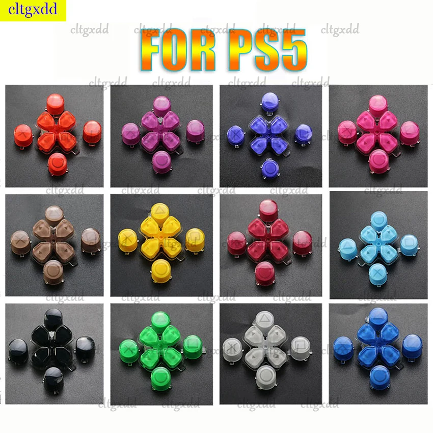 1 Set For PS5 Directional Function Key Button FOR PS5 Controller Button Cross Jelly Crystal Clear Button Replacement Accessories