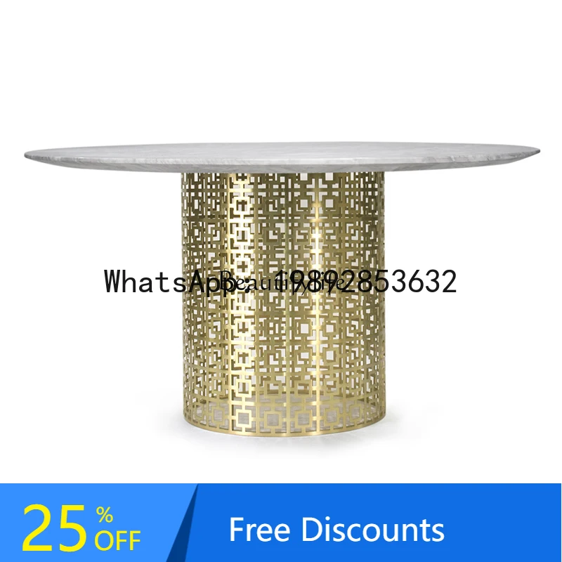 

HH-Light luxury high-end villa dining table marble