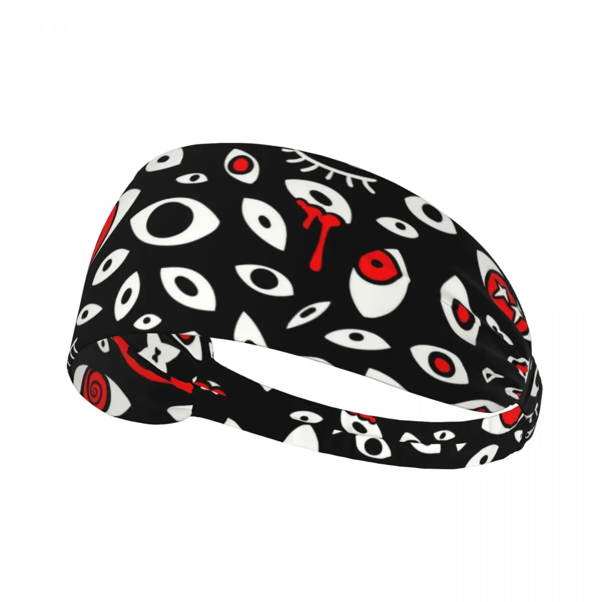 

Custom Horror Witchy Eyes Sports Sweatbands for Training Demon Witch Absorbent Headband Women Men